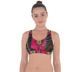 Fantasy Flower Fractal Blossom Cross String Back Sports Bra