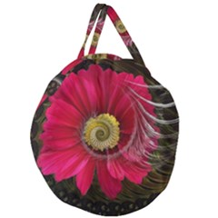 Fantasy Flower Fractal Blossom Giant Round Zipper Tote by Celenk