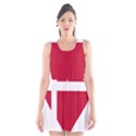 Heart Love Flag Denmark Red Cross Scoop Neck Skater Dress View1