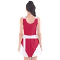 Heart Love Flag Denmark Red Cross Scoop Neck Skater Dress View2