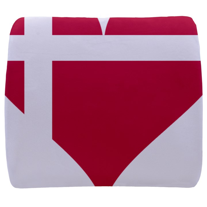 Heart Love Flag Denmark Red Cross Back Support Cushion