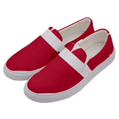 Heart Love Flag Denmark Red Cross Men s Canvas Slip Ons