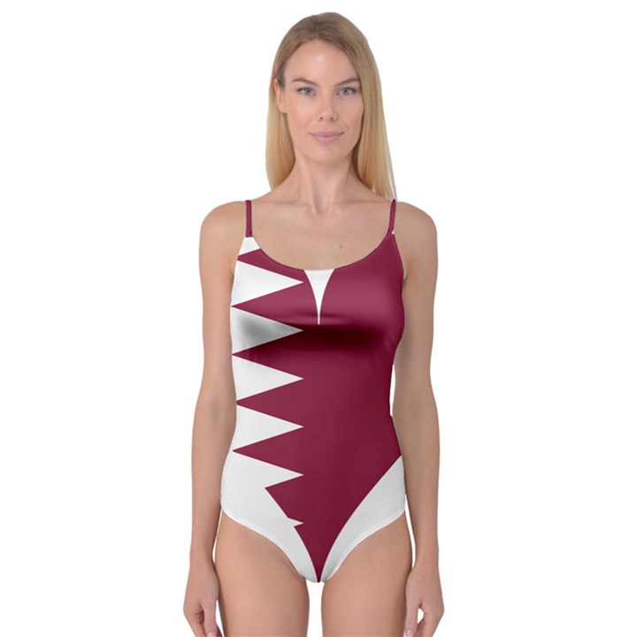 Heart Love Flag Qatar Camisole Leotard 