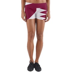 Heart Love Flag Qatar Yoga Shorts