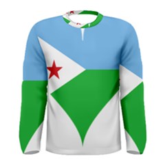 Heart Love Flag Djibouti Star Men s Long Sleeve Tee