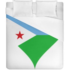 Heart Love Flag Djibouti Star Duvet Cover (california King Size) by Celenk