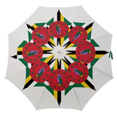 Heart Love Flag Antilles Island Straight Umbrellas by Celenk