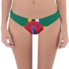 Heart Love Flag Antilles Island Reversible Hipster Bikini Bottoms by Celenk