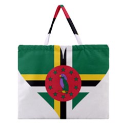 Heart Love Flag Antilles Island Zipper Large Tote Bag by Celenk