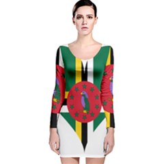 Heart Love Flag Antilles Island Long Sleeve Velvet Bodycon Dress by Celenk