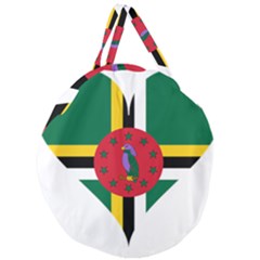 Heart Love Flag Antilles Island Giant Round Zipper Tote