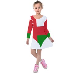 Heart Love Affection Oman Kids  Long Sleeve Velvet Dress by Celenk