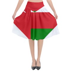 Heart Love Affection Oman Flared Midi Skirt by Celenk