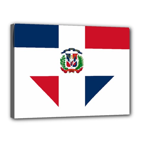 Heart Love Dominican Republic Canvas 16  X 12  by Celenk