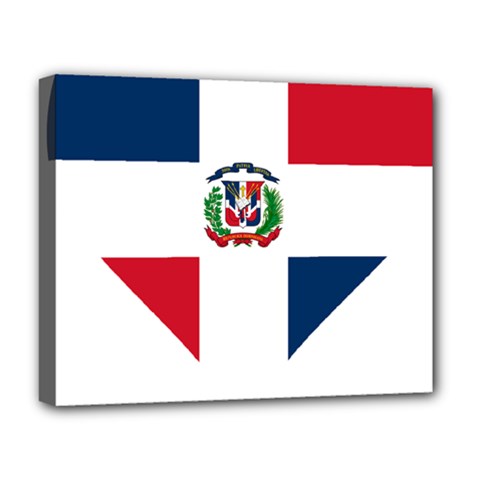 Heart Love Dominican Republic Deluxe Canvas 20  X 16   by Celenk