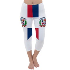 Heart Love Dominican Republic Capri Winter Leggings  by Celenk