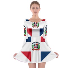 Heart Love Dominican Republic Long Sleeve Skater Dress