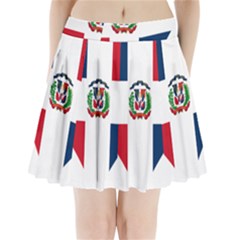 Heart Love Dominican Republic Pleated Mini Skirt by Celenk