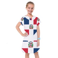 Heart Love Dominican Republic Kids  Drop Waist Dress