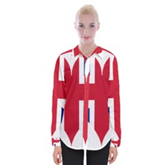 Heart Love Heart Shaped Flag Womens Long Sleeve Shirt