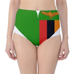 Heart Love Heart Shaped Zambia High-waist Bikini Bottoms by Celenk