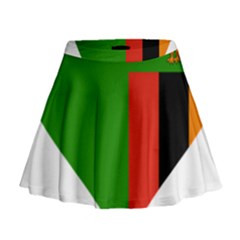 Heart Love Heart Shaped Zambia Mini Flare Skirt by Celenk