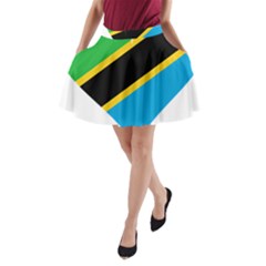 Heart Love Tanzania East Africa A-line Pocket Skirt by Celenk