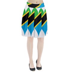 Heart Love Tanzania East Africa Pleated Skirt by Celenk