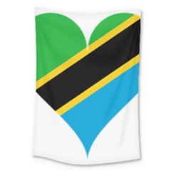 Heart Love Tanzania East Africa Large Tapestry by Celenk