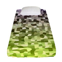 Irregular Rectangle Square Mosaic Fitted Sheet (single Size) by Celenk