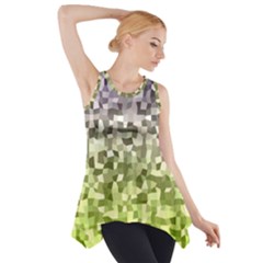 Irregular Rectangle Square Mosaic Side Drop Tank Tunic by Celenk