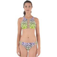 Irregular Rectangle Square Mosaic Perfectly Cut Out Bikini Set