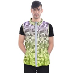 Irregular Rectangle Square Mosaic Men s Puffer Vest