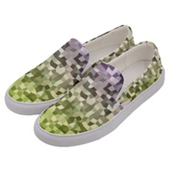 Irregular Rectangle Square Mosaic Men s Canvas Slip Ons