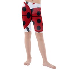 Ladybug Insects Colors Alegre Kids  Mid Length Swim Shorts by Celenk