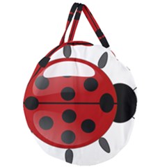 Ladybug Insects Colors Alegre Giant Round Zipper Tote by Celenk