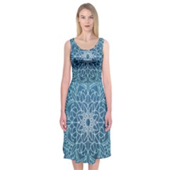 Mandala Floral Ornament Pattern Midi Sleeveless Dress