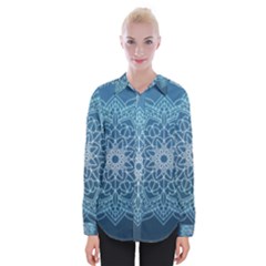 Mandala Floral Ornament Pattern Womens Long Sleeve Shirt