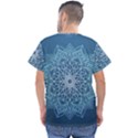 Mandala Floral Ornament Pattern Men s V-Neck Scrub Top View2