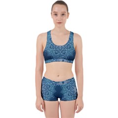 Mandala Floral Ornament Pattern Work It Out Sports Bra Set