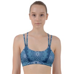 Mandala Floral Ornament Pattern Line Them Up Sports Bra by Celenk