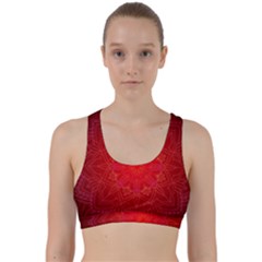 Mandala Ornament Floral Pattern Back Weave Sports Bra