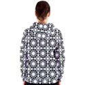 Pattern Seamless Monochrome Women s Zipper Hoodie View2