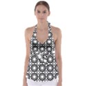 Pattern Seamless Monochrome Babydoll Tankini Top View1