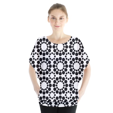 Pattern Seamless Monochrome Blouse by Celenk