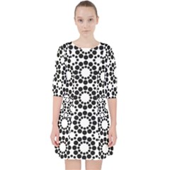 Pattern Seamless Monochrome Pocket Dress