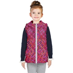 Pattern Background Square Modern Kid s Puffer Vest