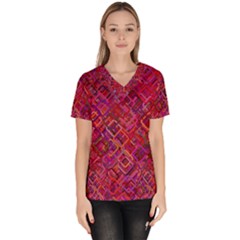 Pattern Background Square Modern Scrub Top by Celenk