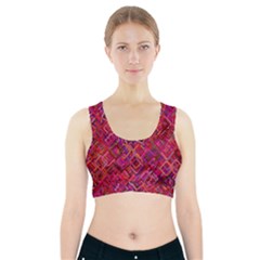 Pattern Background Square Modern Sports Bra With Pocket by Celenk