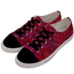 Pattern Background Square Modern Men s Low Top Canvas Sneakers